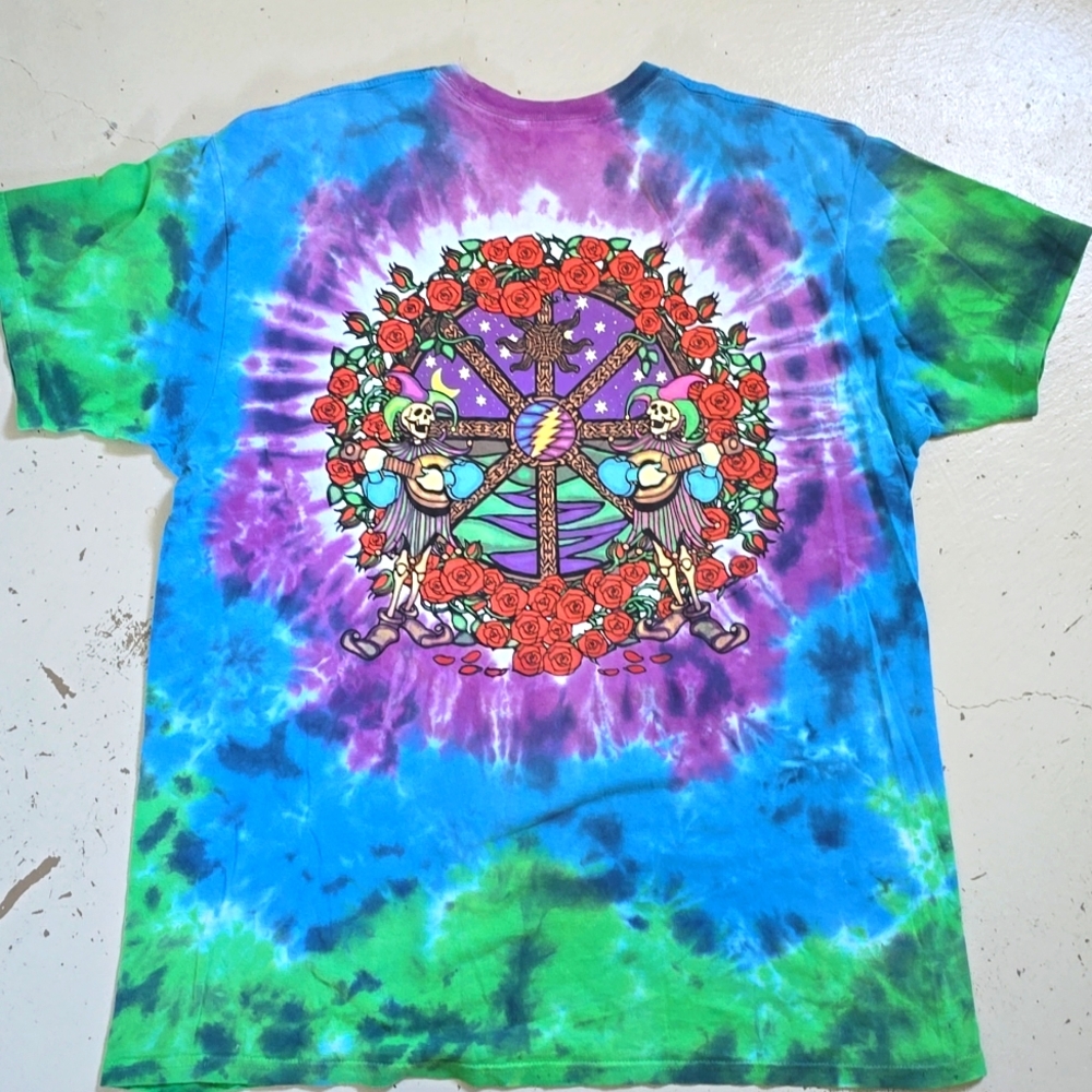 Y2K Grateful Dead Tie Dye Liquid Blue Shirt Size XL - Picture 6 of 7